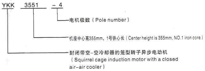 YKK系列(H355-1000)高压YRKK6301-12三相异步电机西安泰富西玛电机型号说明